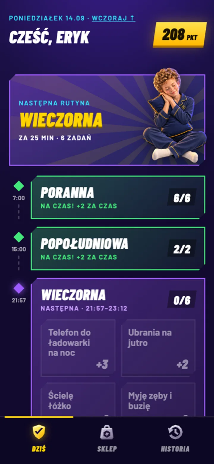 Plan dziecka: rutyny na dziś