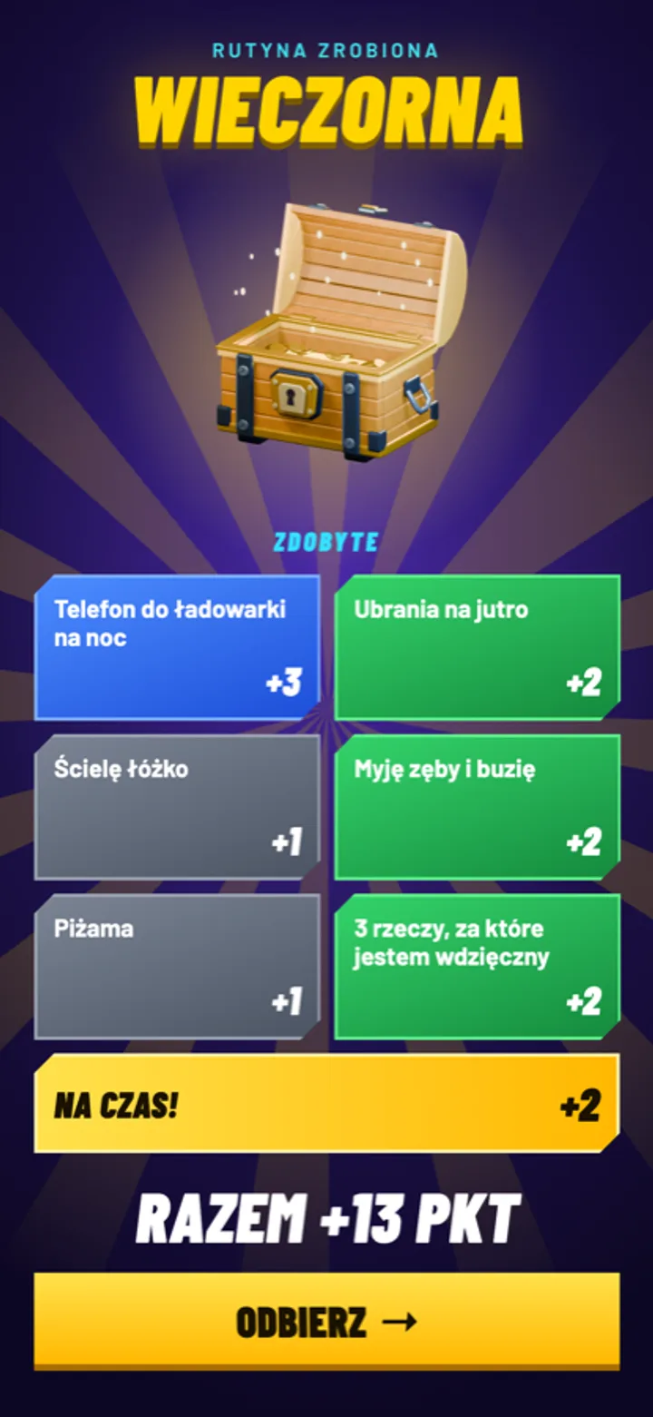 Skrzynia po zakończonej rutynie