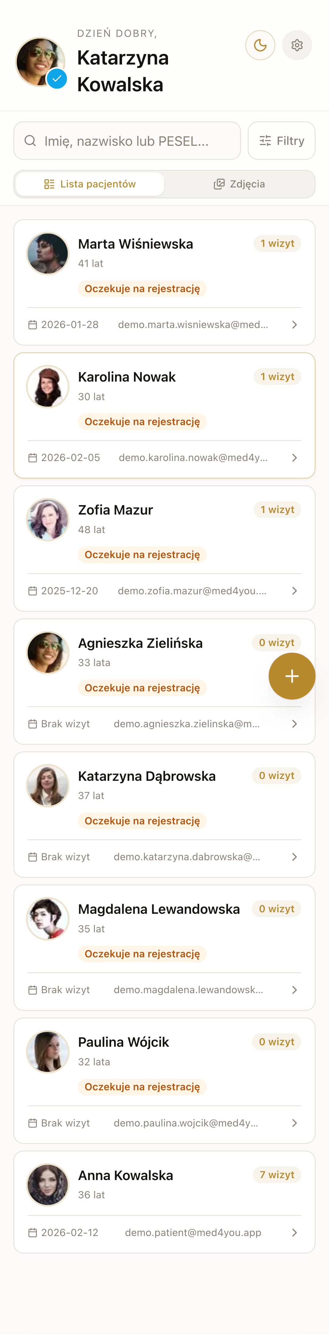 Lista pacjentów