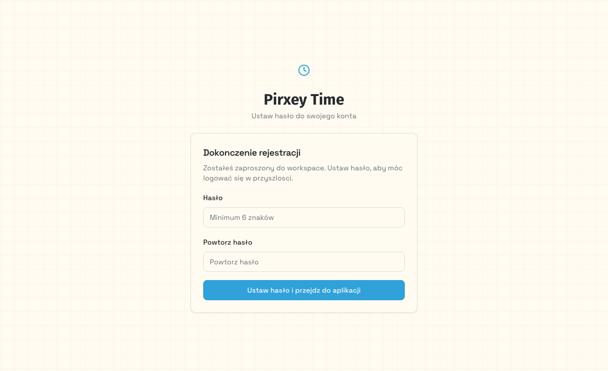 pirxey-os login screen